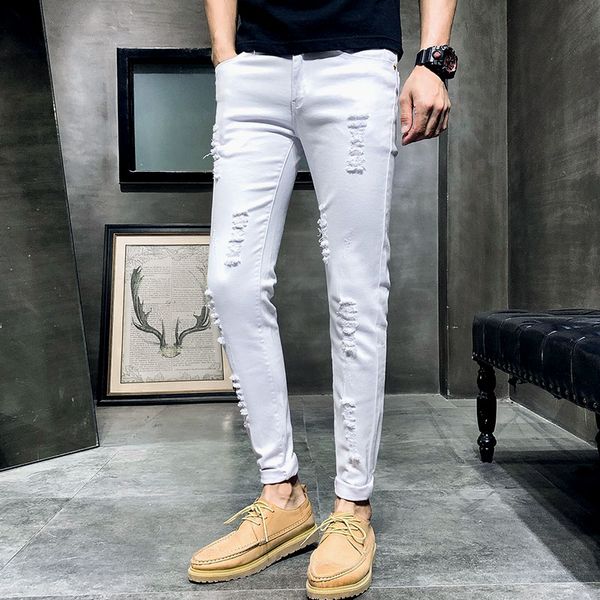 men's jeans white red straight denim trousers soft casual stretch fashion street pants homme, Blue
men's jeans white red straight denim trousers soft casual stretch fashion street pants homme, Blue