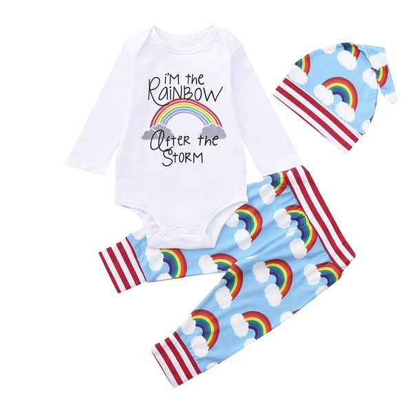 rainbow baby clothes set newborn baby girls boys letter romper jumpsuit bodysuit +cute cloud print pants hat 3pcs autumn clothes, White
rainbow baby clothes set newborn baby girls boys letter romper jumpsuit bodysuit +cute cloud print pants hat 3pcs autumn clothes, White