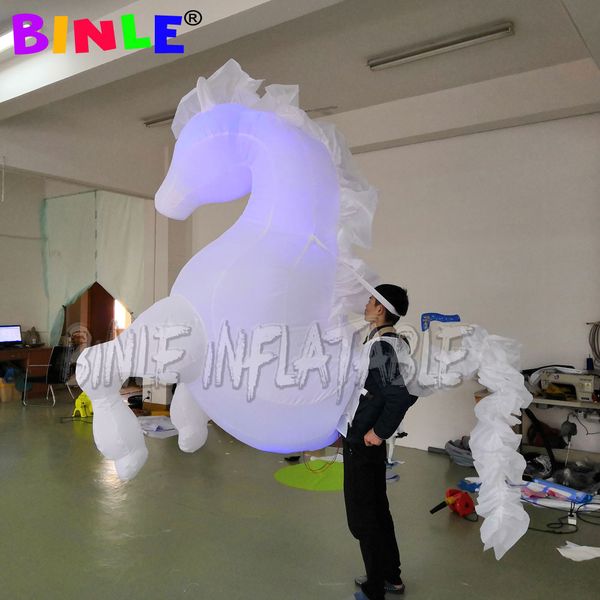 

event performance white giant inflatable horse costume mascot costume for parade