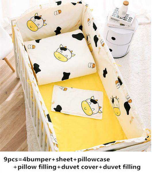 discount 6/9pcs cow baby bedding set crib kit 100%cotton cot bumper suit bedclothes whole set ,120*60/120*70cm
discount 6/9pcs cow baby bedding set crib kit 100%cotton cot bumper suit bedclothes whole set ,120*60/120*70cm