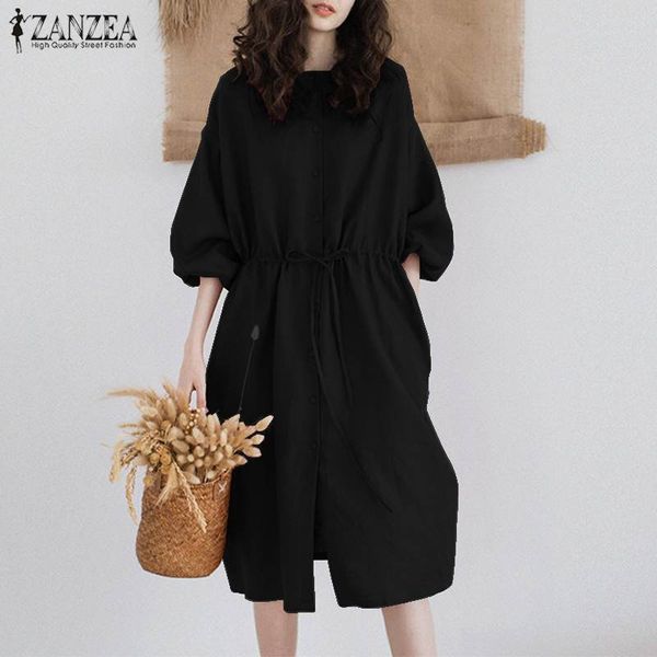 2020 zanzea elegant long shirt dress summer solid cotton party sundress women casual half puff sleeve vestido female robe tunic, Black;gray
2020 zanzea elegant long shirt dress summer solid cotton party sundress women casual half puff sleeve vestido female robe tunic, Black;gray