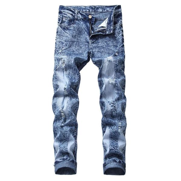 men's jeans ripped pants hole distressed stretch jeans for men pants straight new brand slim plus size 40 42, Blue
men's jeans ripped pants hole distressed stretch jeans for men pants straight new brand slim plus size 40 42, Blue