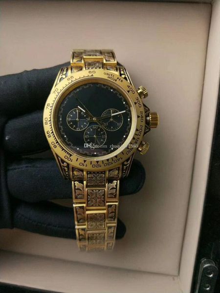 new luxury mens watches gold and silver stainless steel with black and blue 40mm dial watch automatic movement watches, Slivery;brown
new luxury mens watches gold and silver stainless steel with black and blue 40mm dial watch automatic movement watches, Slivery;brown