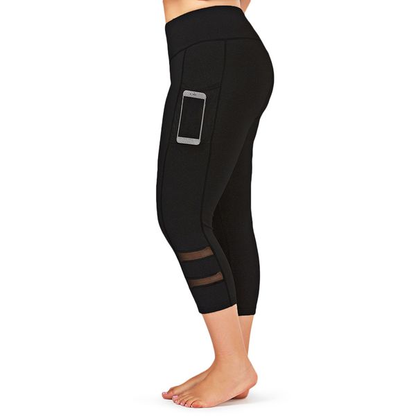 women legging mesh capri leggings plus size fitness sport pant mid-calf trouser skinny elastic high waist pencil pant sweatpants, Black
women legging mesh capri leggings plus size fitness sport pant mid-calf trouser skinny elastic high waist pencil pant sweatpants, Black