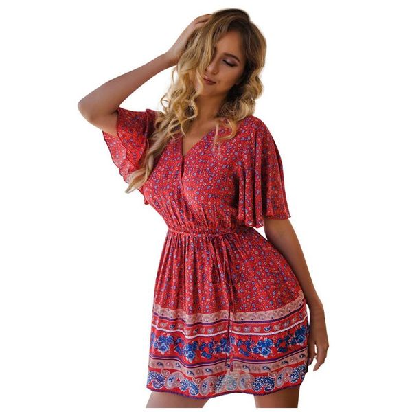 bohemian print summer dress womens robe casual clothes v-neck short sleeved dresses vestidos printing dress sukienka #25, Black;gray
bohemian print summer dress womens robe casual clothes v-neck short sleeved dresses vestidos printing dress sukienka #25, Black;gray