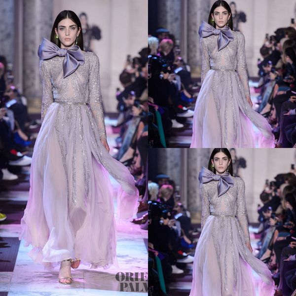 bead sequined prom dresses zuhair murad jewel neck a line illusion floor length chiffon evening dress long sleeve formal party gowns, Black
bead sequined prom dresses zuhair murad jewel neck a line illusion floor length chiffon evening dress long sleeve formal party gowns, Black