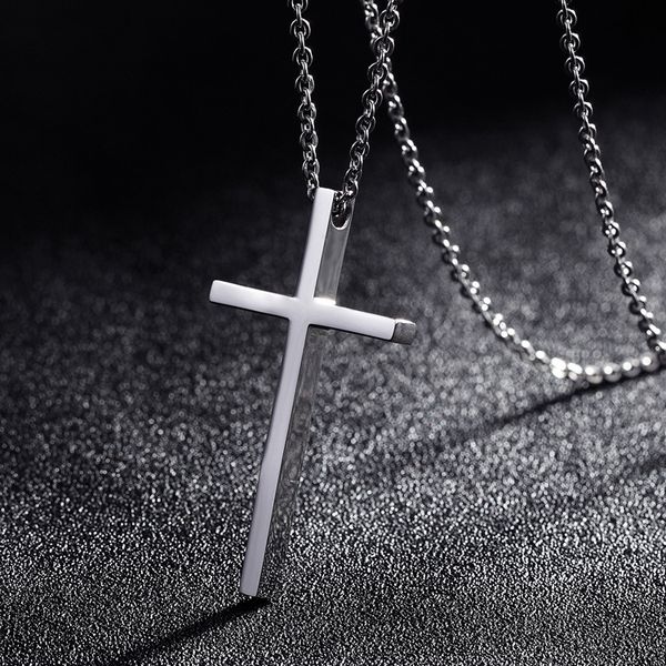 titanium steel cross pendant necklace for men women minimalist jewelry male female prayer necklaces chokers silver color gift
titanium steel cross pendant necklace for men women minimalist jewelry male female prayer necklaces chokers silver color gift