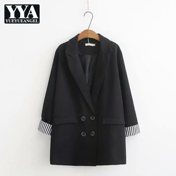 women's suits & blazers plus size 4xl autumn fashion 2021 striped sleeve vintage women elegant double breasted office lady black suit j, White;black
women's suits & blazers plus size 4xl autumn fashion 2021 striped sleeve vintage women elegant double breasted office lady black suit j, White;black