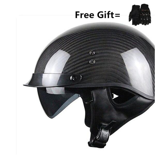 motorcycle half helmet cruiser dot street legal - carbon fiber (large 
motorcycle half helmet cruiser dot street legal - carbon fiber (large