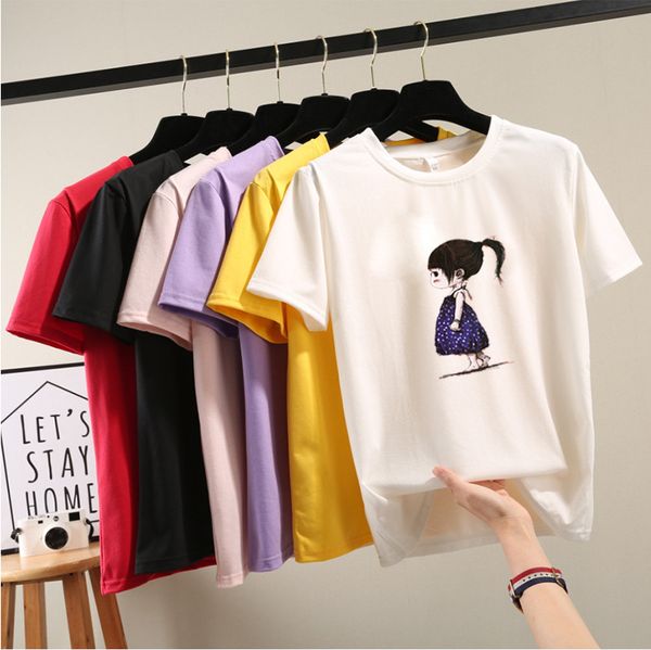 новый летний t рубашка harajuku женщины мода мультфильм печатных t-рубашки женщины тройник топы свободного покроя женщины футболки плюс разм, White
новый летний t рубашка harajuku женщины мода мультфильм печатных t-рубашки женщины тройник топы свободного покроя женщины футболки плюс разм, White
