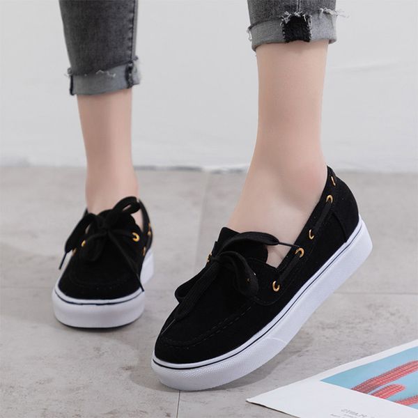 2020 spring women casual shoes platform loafers lace up slip on shoes woman sneakers candy color boat zapatos mujer 7957n, Black
2020 spring women casual shoes platform loafers lace up slip on shoes woman sneakers candy color boat zapatos mujer 7957n, Black