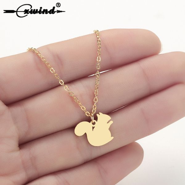 cxwind tiny squirrel necklaces pendants stainless steel animal charms collar statement choker necklaces for women femme jewelry, Silver
cxwind tiny squirrel necklaces pendants stainless steel animal charms collar statement choker necklaces for women femme jewelry, Silver