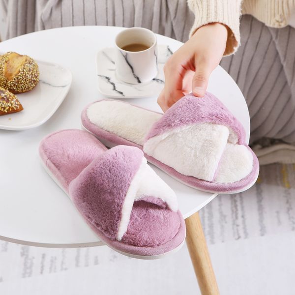 women's winter slippers2020 flanging non-slip fluffy plush ladies thermal shoe open-toe house indoor fur men's cotton slippers, Black
women's winter slippers2020 flanging non-slip fluffy plush ladies thermal shoe open-toe house indoor fur men's cotton slippers, Black