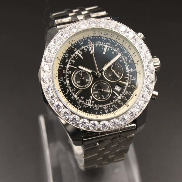 2020 outdoor man wristwatch quartz chronograph men wristwatches navitimer diamond montbrillant steel strap black dial mens watch watches, Slivery;brown
2020 outdoor man wristwatch quartz chronograph men wristwatches navitimer diamond montbrillant steel strap black dial mens watch watches, Slivery;brown