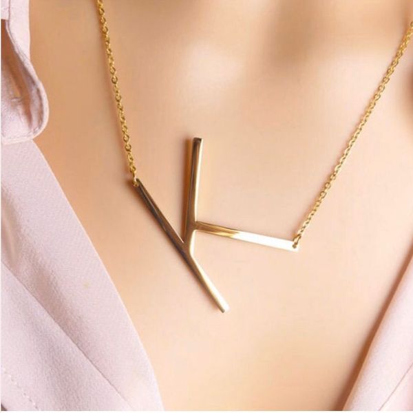 large gold sideways letter necklace name necklace initial jewelry personalized bridesmaids gift for her, Silver
large gold sideways letter necklace name necklace initial jewelry personalized bridesmaids gift for her, Silver