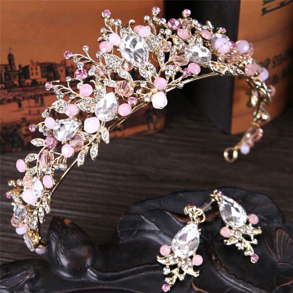cz crystal crown tiaras stud earrings set elegant women bridal hair earring jewelry accessories for engagement wedding, Golden;white
cz crystal crown tiaras stud earrings set elegant women bridal hair earring jewelry accessories for engagement wedding, Golden;white