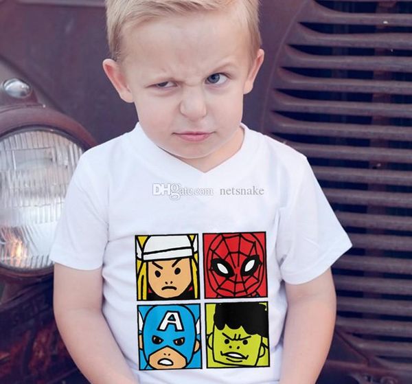 2019 super hero printed marvel animated movie character white short-sleeved cotton t-shirt summer wear fabric comfortable practical for baby, Blue
2019 super hero printed marvel animated movie character white short-sleeved cotton t-shirt summer wear fabric comfortable practical for baby, Blue