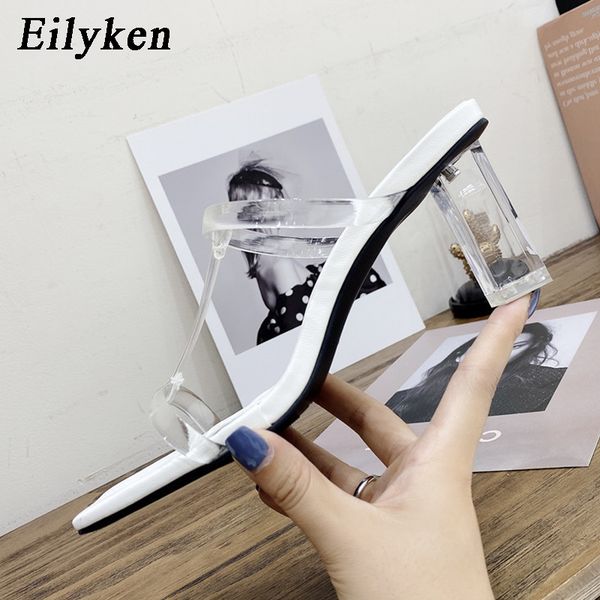 eilyken summer pvc transparent women outdoor slippers open toe clear hollow out square high heels ladies sandals shoes, Black 
eilyken summer pvc transparent women outdoor slippers open toe clear hollow out square high heels ladies sandals shoes, Black