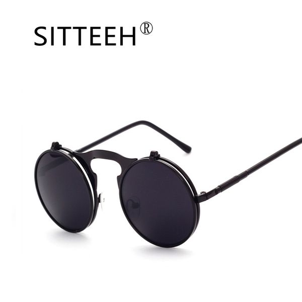 2019 vintage steampunk gothic style round frame flip sunglasses for men women lentes gafas de sol mujer oculos feminino, White;black
2019 vintage steampunk gothic style round frame flip sunglasses for men women lentes gafas de sol mujer oculos feminino, White;black