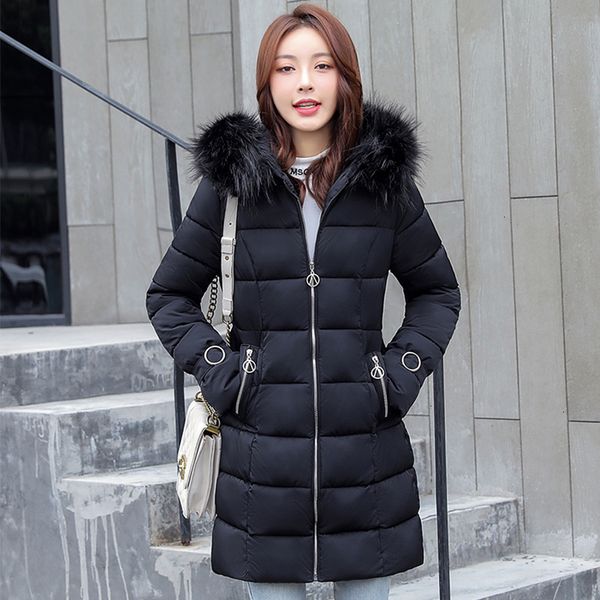 2019 casual winter jas women solid hooded with bontkraag women's jas long kettled parka chaqueta mujer invierno, Black
2019 casual winter jas women solid hooded with bontkraag women's jas long kettled parka chaqueta mujer invierno, Black