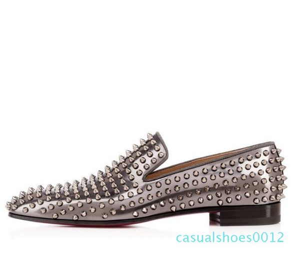 elegant red bottom loafers luxury party wedding shoes designer patent leather suede spikes studded dress casual shoes for mens c12, Black
elegant red bottom loafers luxury party wedding shoes designer patent leather suede spikes studded dress casual shoes for mens c12, Black