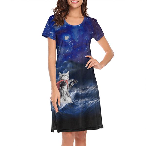 nighties for women sorry i can_t...i have plans with my cat printing personality short sleeve nightdress milktea cat cats cat-01 love a, Black;red
nighties for women sorry i can_t...i have plans with my cat printing personality short sleeve nightdress milktea cat cats cat-01 love a, Black;red
