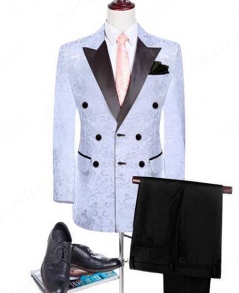 white jacquard mens wedding tuxedos double-breasted groomsmen tuxedos popular man blazers jacket excellent 2piece suit(jacket+pants+tie) 518, Black;gray
white jacquard mens wedding tuxedos double-breasted groomsmen tuxedos popular man blazers jacket excellent 2piece suit(jacket+pants+tie) 518, Black;gray
