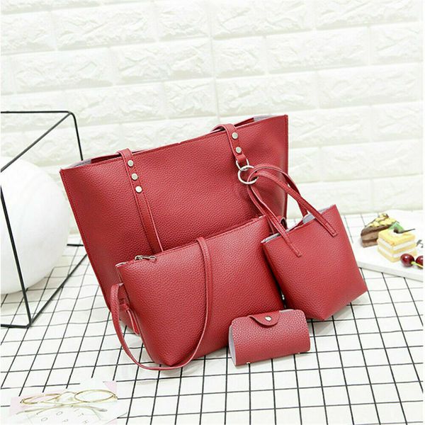 4pcs women bag set handle big capacity female handbag clutch tote fashion crossbody shoulder bag coin purse card holder
4pcs women bag set handle big capacity female handbag clutch tote fashion crossbody shoulder bag coin purse card holder