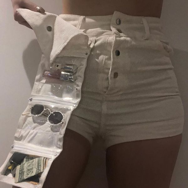 womens designer multi pocket shorts fashion natural color corduroy pants casual detachable pockets shorts females clothing, White;black
womens designer multi pocket shorts fashion natural color corduroy pants casual detachable pockets shorts females clothing, White;black