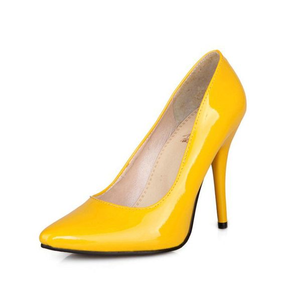 patent pu leather woman thin high heels colorful yellow green stiletto office lady pumps women shoes, Black
patent pu leather woman thin high heels colorful yellow green stiletto office lady pumps women shoes, Black