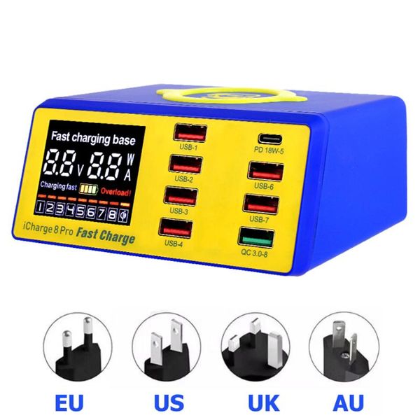 механика 8port смарт зарядное устройство usb-концентратор зарядки док qc 3.0 с 10вт беспроводной зарядное устройство для смартфонов таблетки
механика 8port смарт зарядное устройство usb-концентратор зарядки док qc 3.0 с 10вт беспроводной зарядное устройство для смартфонов таблетки