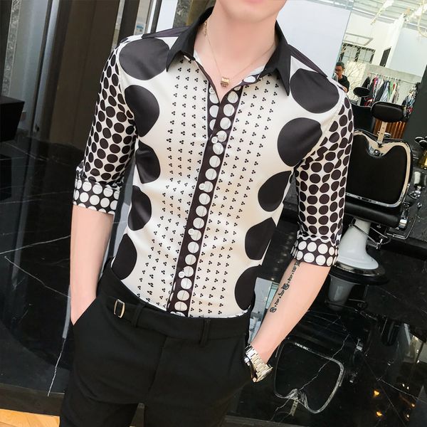 summer dress 2019 men's slim fit casual shirts smart shirts mens printed roupas luxo masculina club outfits camisa social, White;black
summer dress 2019 men's slim fit casual shirts smart shirts mens printed roupas luxo masculina club outfits camisa social, White;black