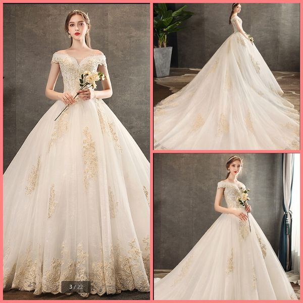 2020 new arrival white ball gown wedding dress champagne lace appliques pearls princess puffy bridal gowns selling bride dresses
2020 new arrival white ball gown wedding dress champagne lace appliques pearls princess puffy bridal gowns selling bride dresses