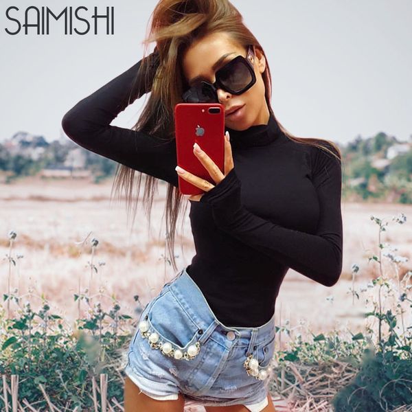 saimishi spring autumn fashion women solid color skinny bodysuits long sleeve high neck raglan sleeve stretch body suit rompers, Black;white
saimishi spring autumn fashion women solid color skinny bodysuits long sleeve high neck raglan sleeve stretch body suit rompers, Black;white
