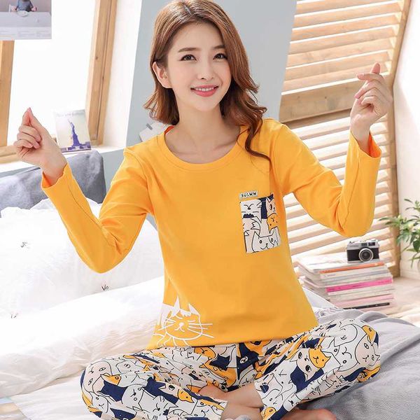 soft knitted cotton pyjamas women pajama sets 2019 2 piece long sleeve pants sleepwear suit female nightwear home wear, Blue;gray
soft knitted cotton pyjamas women pajama sets 2019 2 piece long sleeve pants sleepwear suit female nightwear home wear, Blue;gray