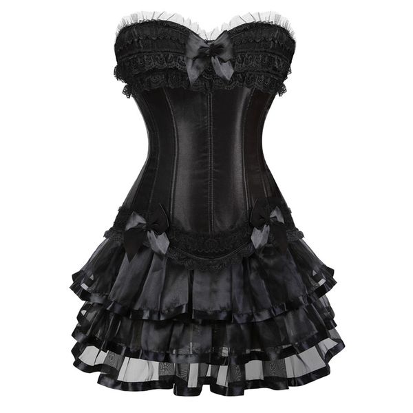 caudatus gothic corsets dresses with skirts set plus size vintage overbust corsets and bustiers lace adjustable fashion, Black;white
caudatus gothic corsets dresses with skirts set plus size vintage overbust corsets and bustiers lace adjustable fashion, Black;white