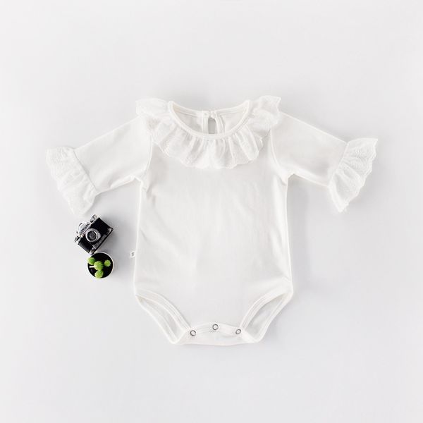 ins new kids designer clothes girl infant long sleeve romper ruffle lace collar white baby climbing 100% cotton summer romper, Blue
ins new kids designer clothes girl infant long sleeve romper ruffle lace collar white baby climbing 100% cotton summer romper, Blue