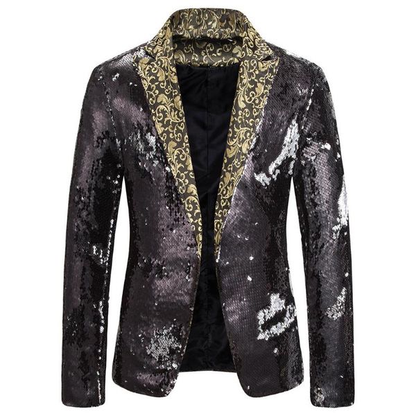 dihope men black gold sequin double breasted one button suit men wedding party stage singer costumes nightclub prom blazer, White;black
dihope men black gold sequin double breasted one button suit men wedding party stage singer costumes nightclub prom blazer, White;black