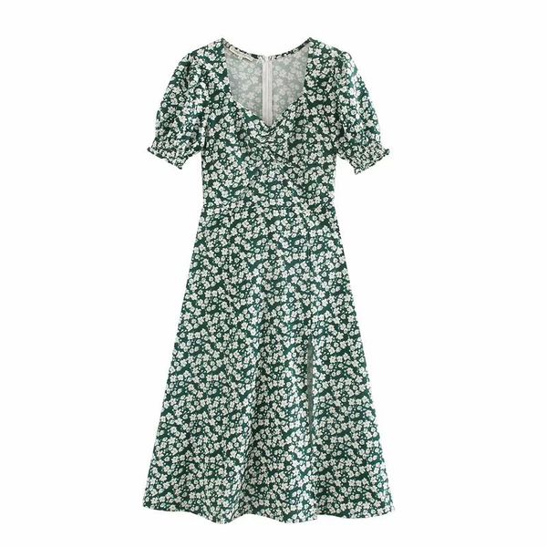 new 2020 women vintage square collar floral print split green dress female short sleeve chest pleat vestidos chic dresses ds3784, Black;gray
new 2020 women vintage square collar floral print split green dress female short sleeve chest pleat vestidos chic dresses ds3784, Black;gray
