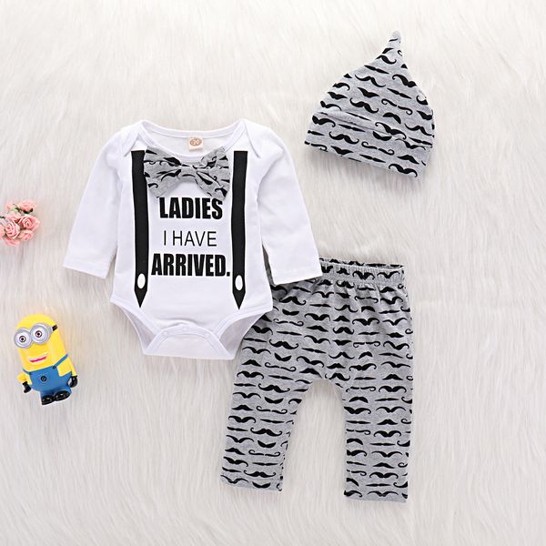 baby boy clothes to the crew letter print romper+long pants+hat 3pcs outfits set, Blue;gray
baby boy clothes to the crew letter print romper+long pants+hat 3pcs outfits set, Blue;gray