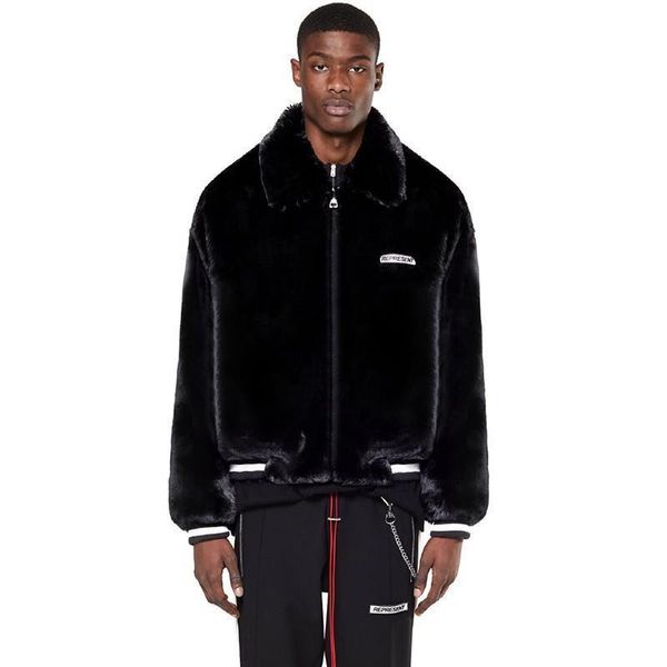 18aw represent faux fur jacket retro oversized casual jacket street fashion coat men women outwear couple hfttjk076, Black;brown
18aw represent faux fur jacket retro oversized casual jacket street fashion coat men women outwear couple hfttjk076, Black;brown
