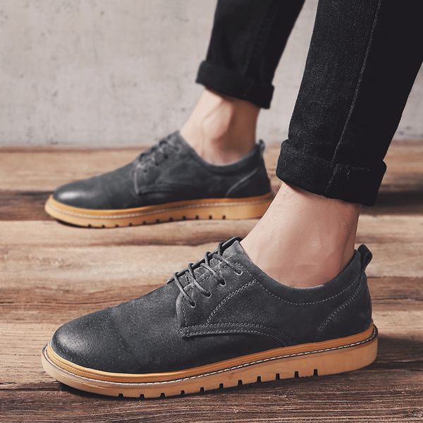 men casual shoes men lace up martins suede leather sneaker casual shoes lace up botas brogue comfortable flats footwear, Black
men casual shoes men lace up martins suede leather sneaker casual shoes lace up botas brogue comfortable flats footwear, Black