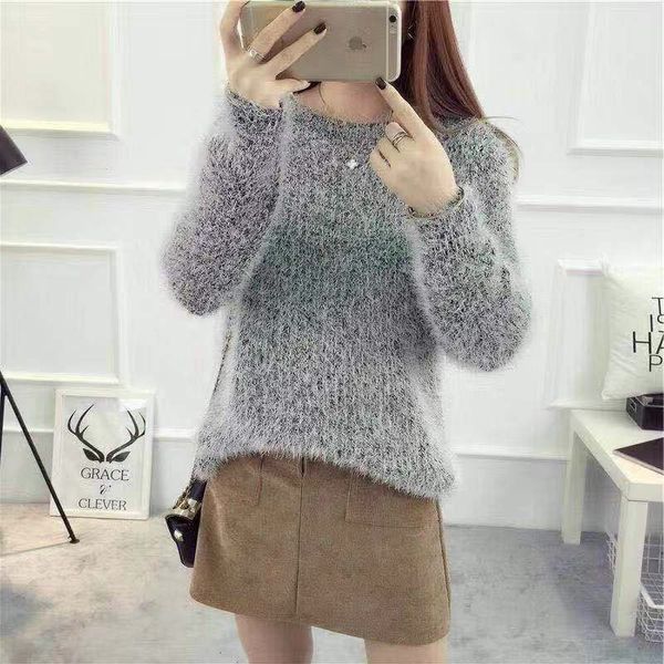 pullovers 2019 autumn winter women o-neck sweater loose knitted ladies sweater female plus size casual solid color plush, White;black
pullovers 2019 autumn winter women o-neck sweater loose knitted ladies sweater female plus size casual solid color plush, White;black