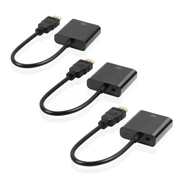 hdmi to vga adapter cable 1080p digital to analog video audio converter for pc laptablet projector male to female adapter 3 types
hdmi to vga adapter cable 1080p digital to analog video audio converter for pc laptablet projector male to female adapter 3 types