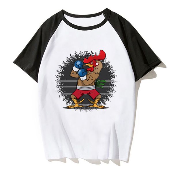 boxing rooster tshirt 2020 summer hip hop streetwear men women t shirts t-shirt oversized clothes, White;black 
boxing rooster tshirt 2020 summer hip hop streetwear men women t shirts t-shirt oversized clothes, White;black