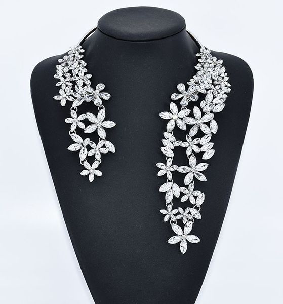 luxury big necklace for women fashion novelty jewelry with flower crystal and gem maxi statement choker 1 pc cuff collar choker, Golden;silver
luxury big necklace for women fashion novelty jewelry with flower crystal and gem maxi statement choker 1 pc cuff collar choker, Golden;silver