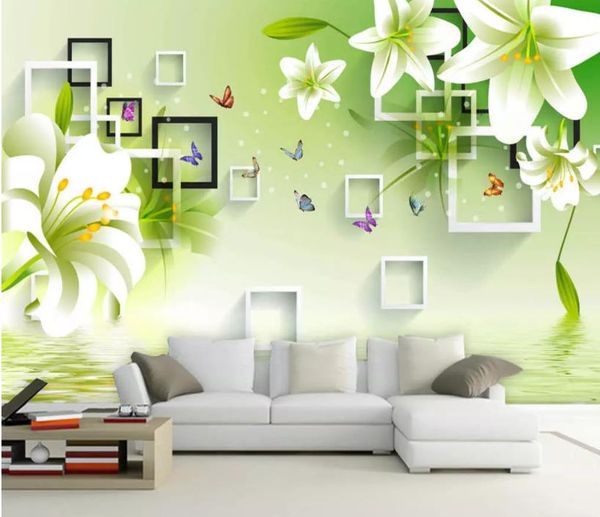 fresh green lily reflection 3d stereo tv background wall modern living room wallpapers
fresh green lily reflection 3d stereo tv background wall modern living room wallpapers