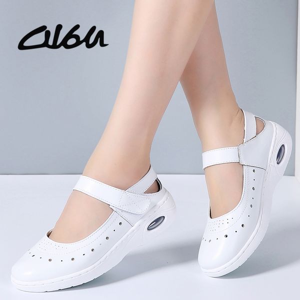 o16u women mary janes flats shoes genuine leather round toe non-slip rubber ballet flats career nurse white flat shoes summer, Black
o16u women mary janes flats shoes genuine leather round toe non-slip rubber ballet flats career nurse white flat shoes summer, Black