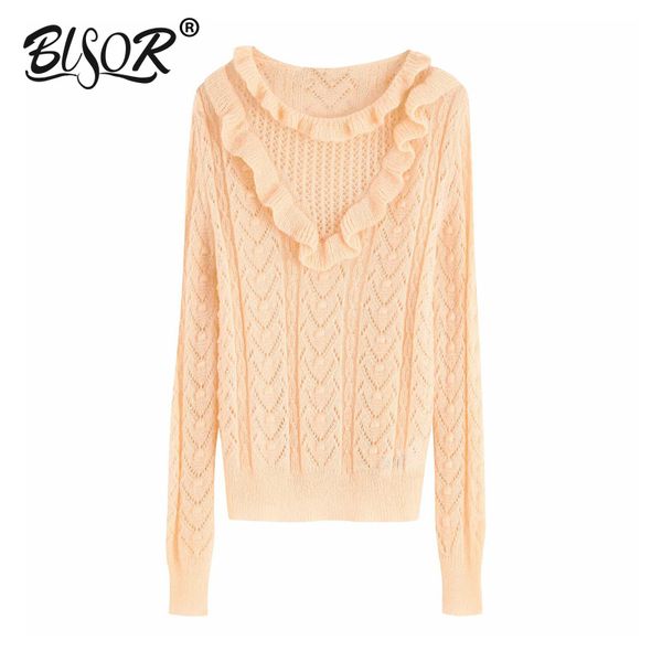 women sweet ruffled knitted sweater long sleeve ruffled collar elastic pullover female solid 2019 autumn casual, White;black
women sweet ruffled knitted sweater long sleeve ruffled collar elastic pullover female solid 2019 autumn casual, White;black
