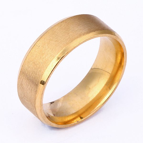 ring european and american titanium ornament simple wide matte brushed handmade ring, Golden;silver
ring european and american titanium ornament simple wide matte brushed handmade ring, Golden;silver